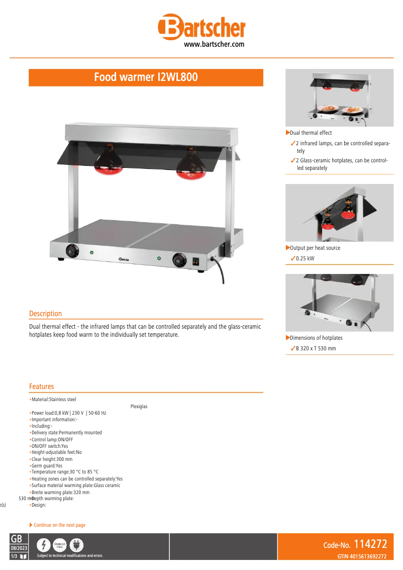 Imagen de la primera página del manual del dispositivo I2WL800