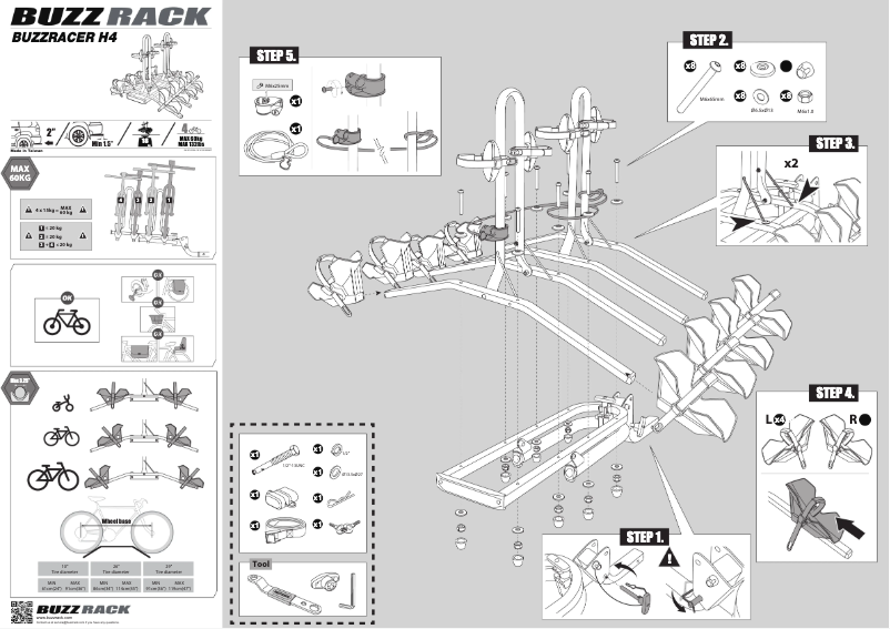 Page n°1 - Manuel utilisateur Buzz Rack Buzzracer H4