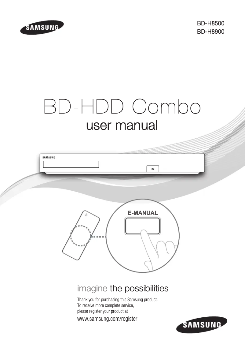 Page n°1 - Manuel utilisateur Samsung BD-H8900M