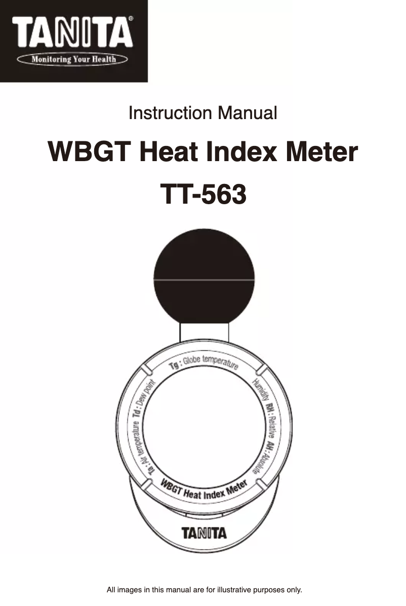 Image de la première page du manuel de l'appareil WBGT Heat Index Meter TT-563