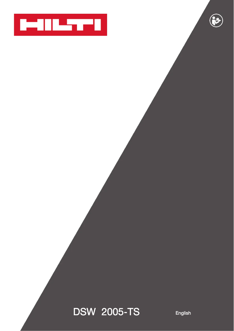 Page n°1 - Manuel utilisateur Hilti DSW 2005-TS