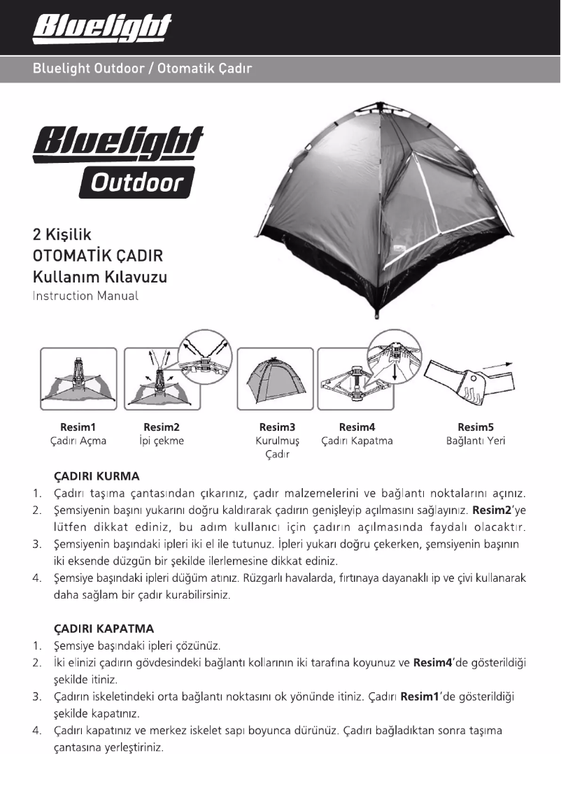 Page 1 de la notice Manuel utilisateur Bluelight OTOMATIK