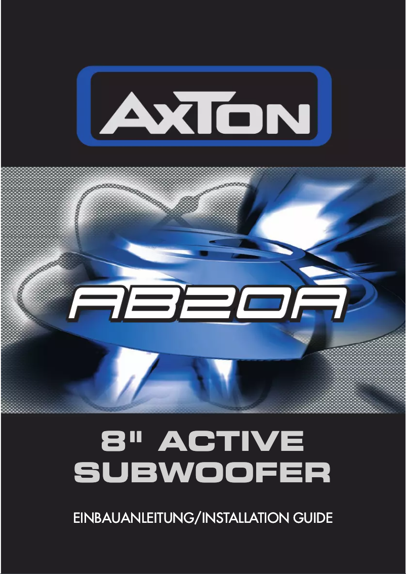 Page n°1 - Manuel utilisateur Axton AB20A