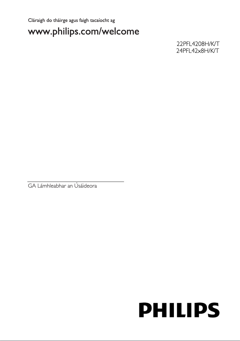 Image de la première page du manuel de l'appareil 24PFL4208H