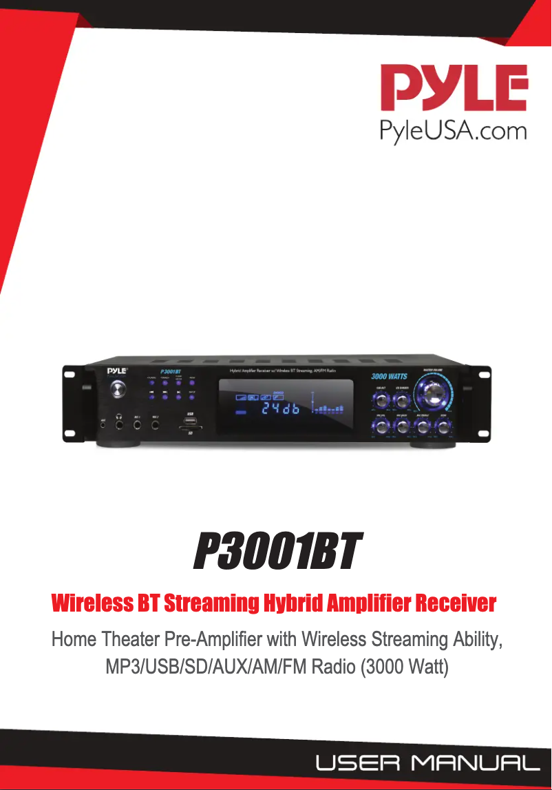 Page 1 de la notice Manuel utilisateur Pyle P3001BT