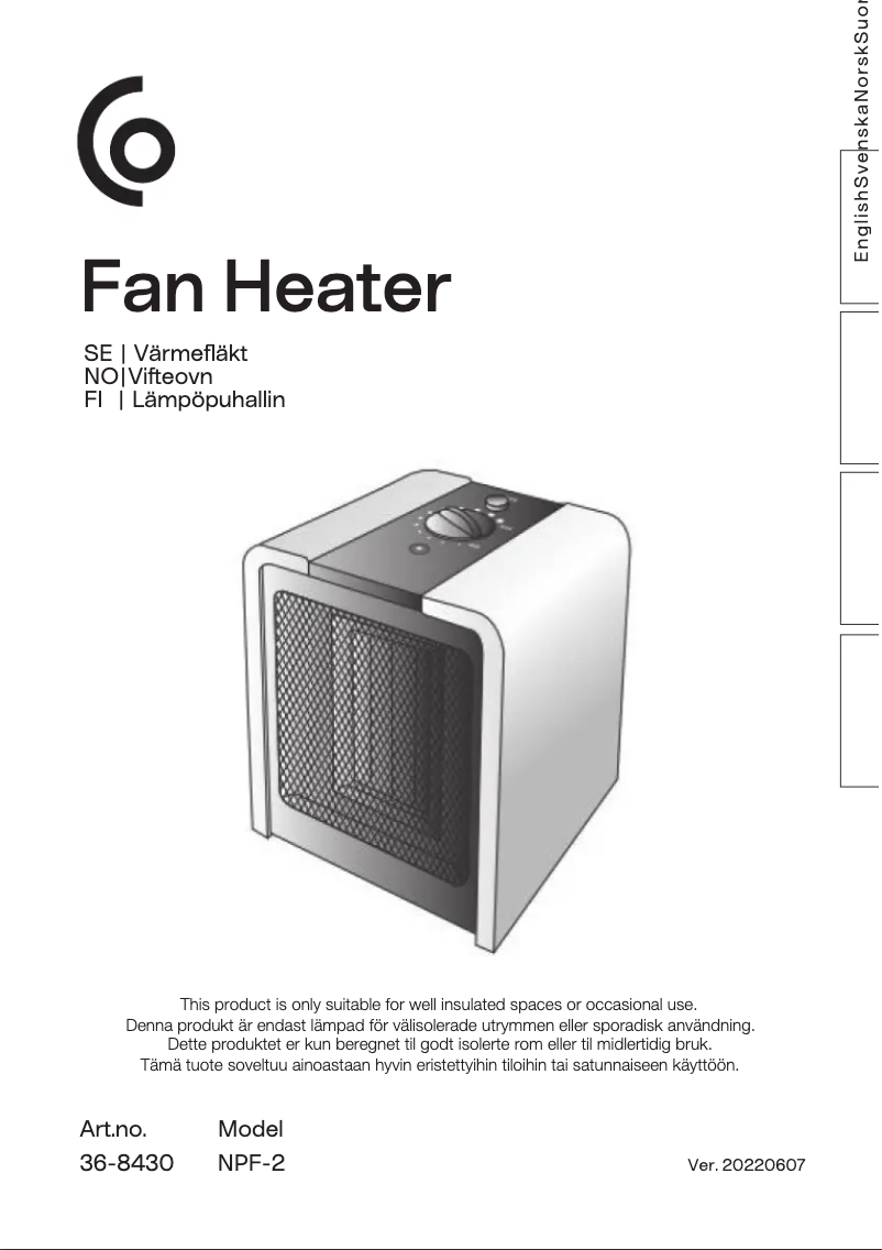 Page n°1 - Manuel utilisateur Clas Ohlson NPF-2