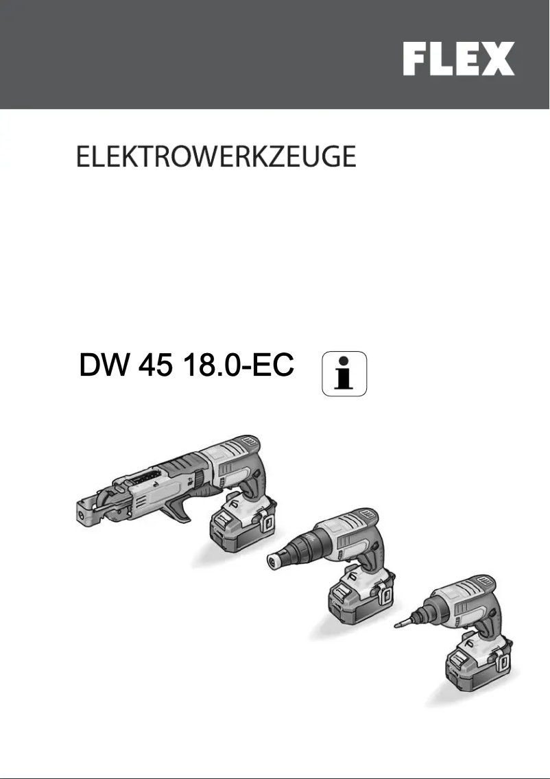 Page n°1 - Manuel utilisateur Flex DW 45 18.0-EC