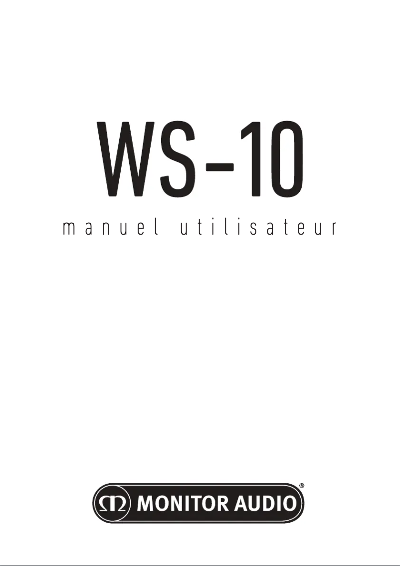 Page 1 de la notice Manuel utilisateur Monitor Audio IWS-10
