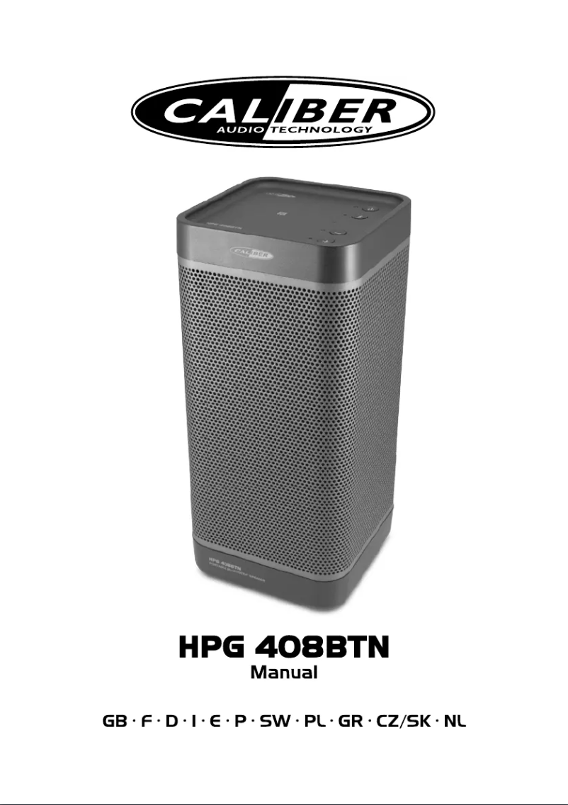 Página 1 del manual Manual de usuario Caliber HPG 408BTN