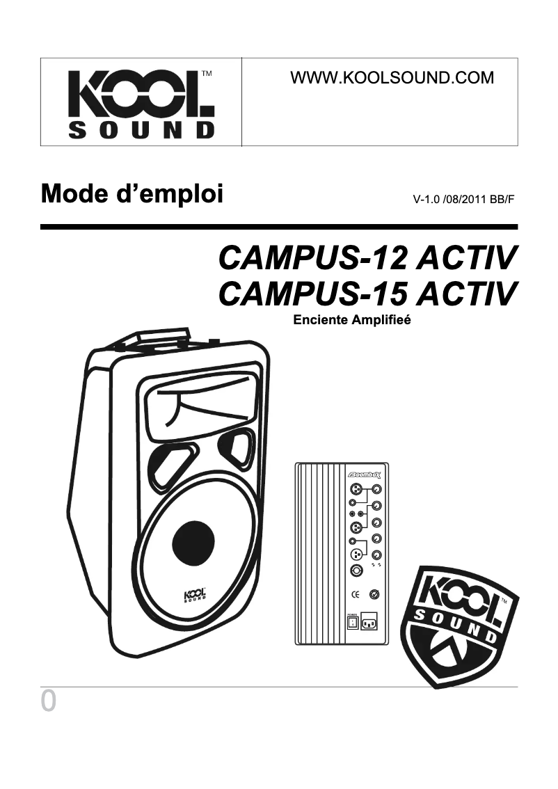 Page n°1 - Manuel utilisateur Koolsound CAMPUS-15 Activ