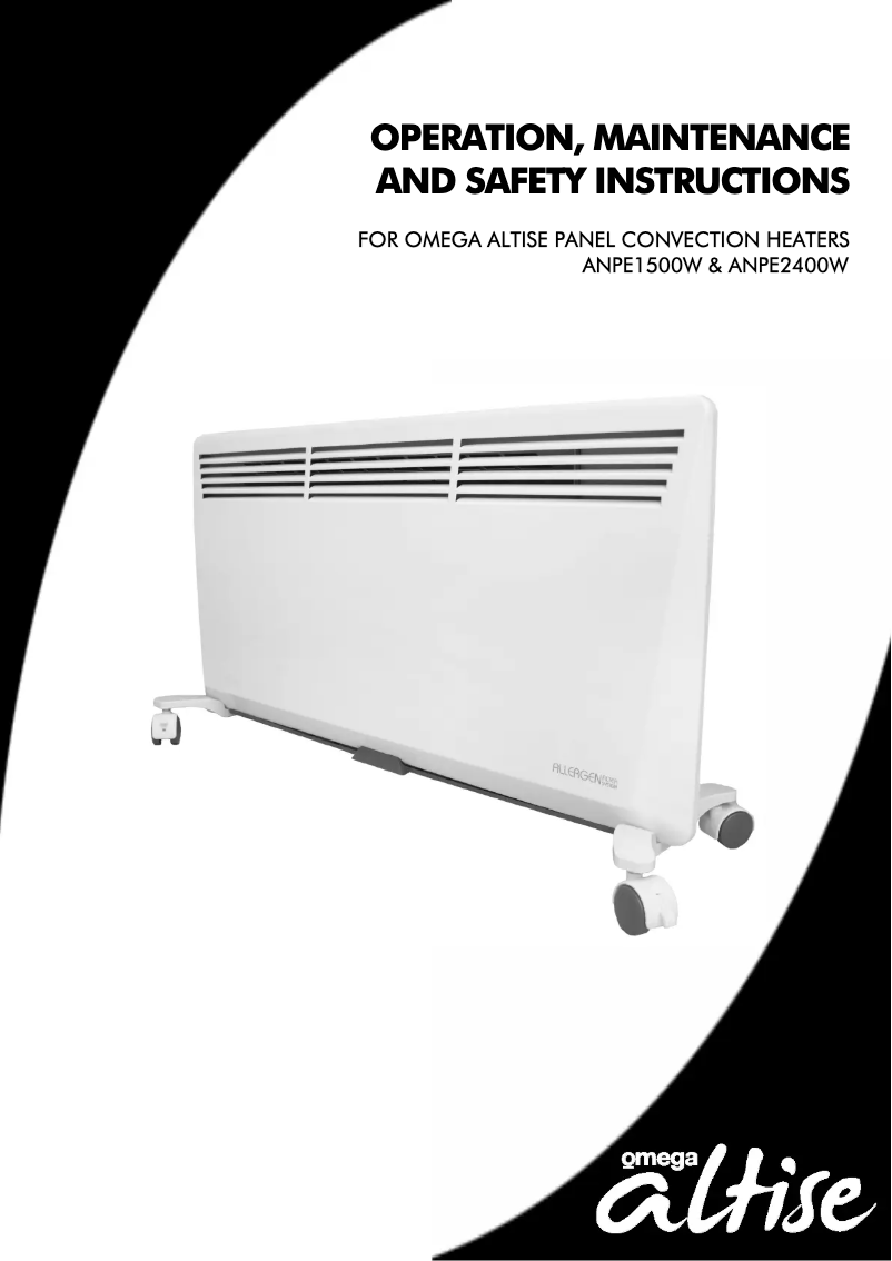 Page 1 de la notice Instructions / montage Omega Altise ANPE1500W