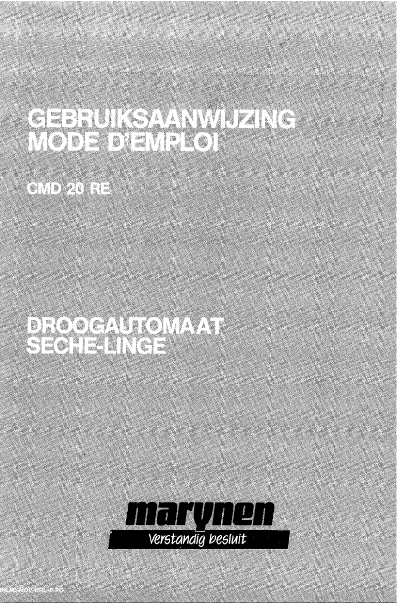 Image de la première page du manuel de l'appareil CMD 20 RE