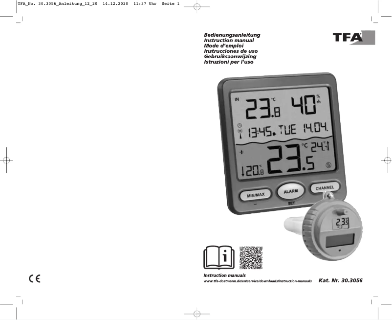 Page n°1 - Manuel utilisateur TFA Venice 30.3056.10
