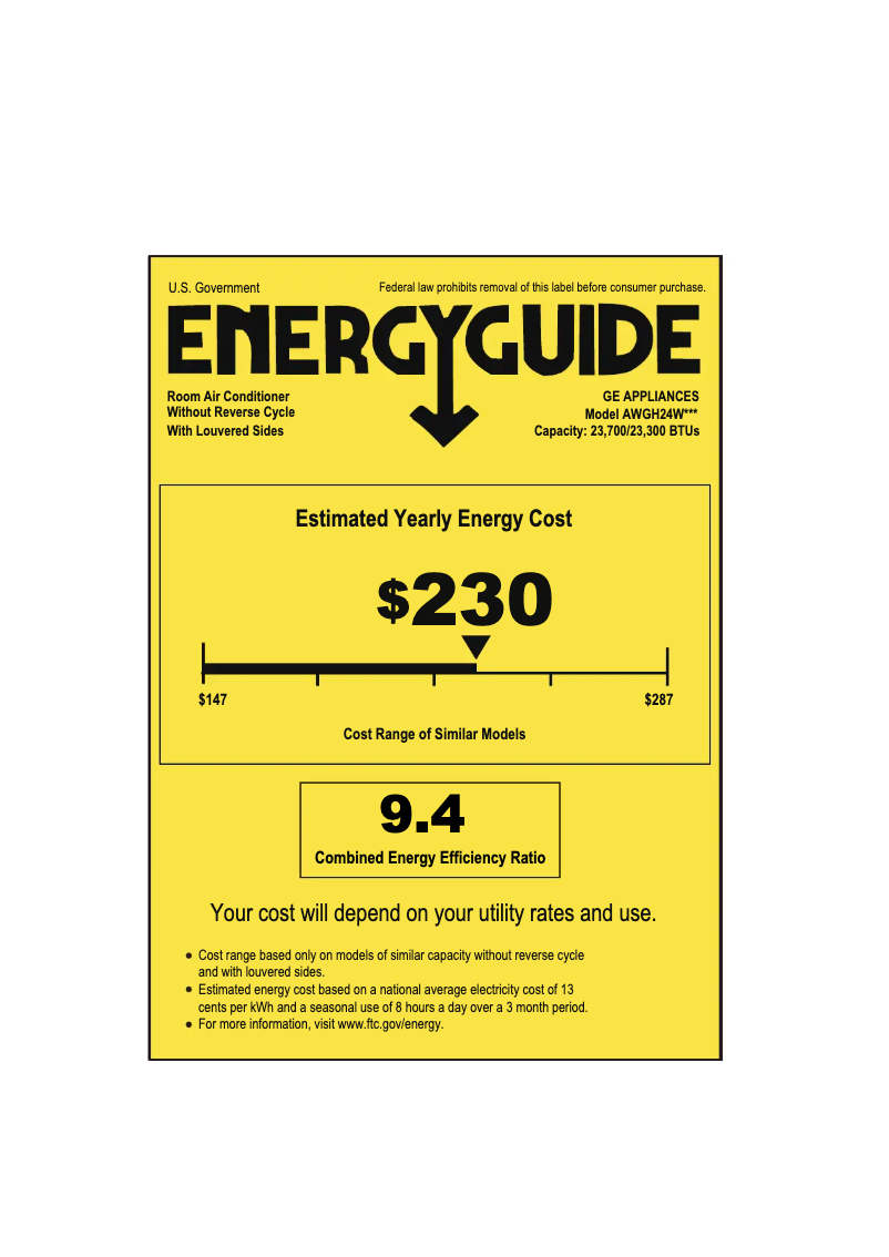 Page n°1 - Manuel utilisateur GE AWGH24WWF