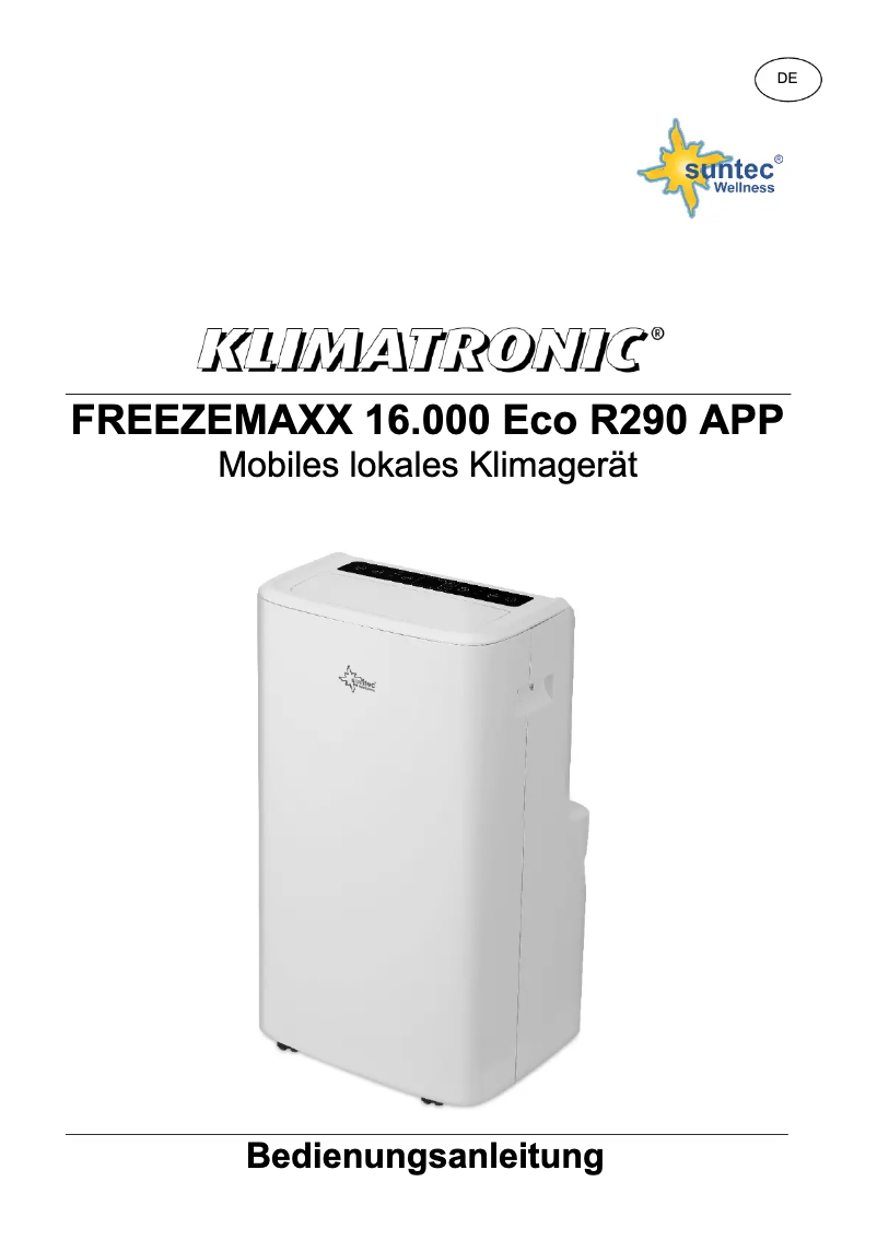 Page 1 de la notice Manuel utilisateur Suntec Freezemaxx 16.000 Eco R290 App