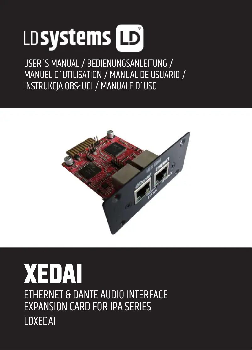 Página 1 del manual Manual de usuario LD Systems X-EDAI