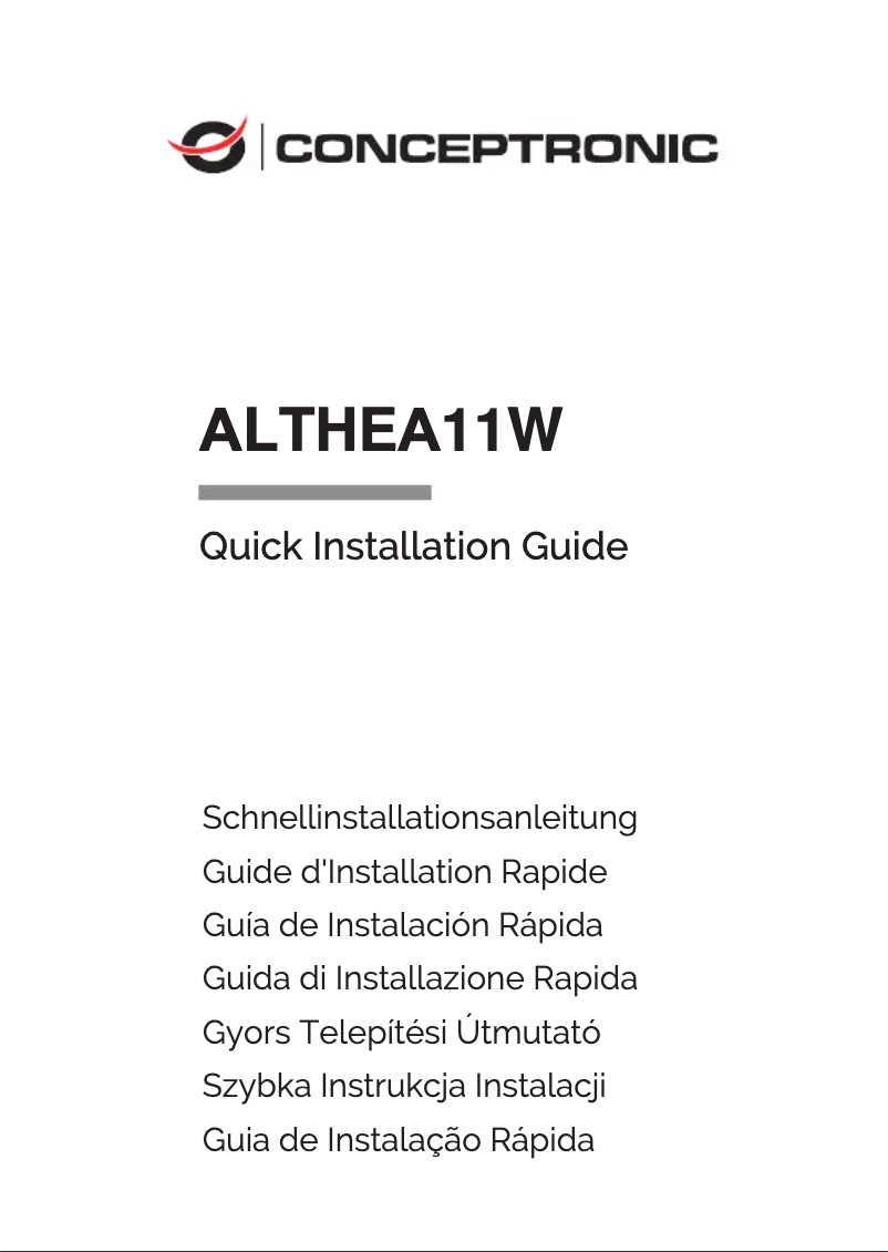 Page 1 de la notice Fiche technique Conceptronic ALTHEA11W