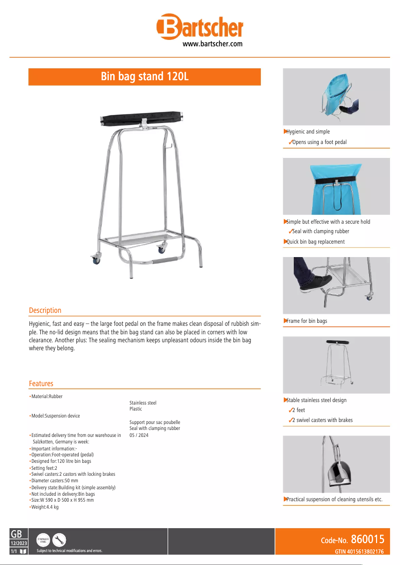 Image de la première page du manuel de l'appareil 120L