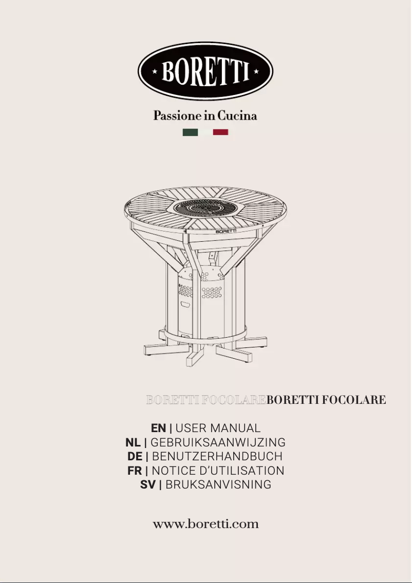 Page 1 de la notice Manuel utilisateur Boretti Focolare