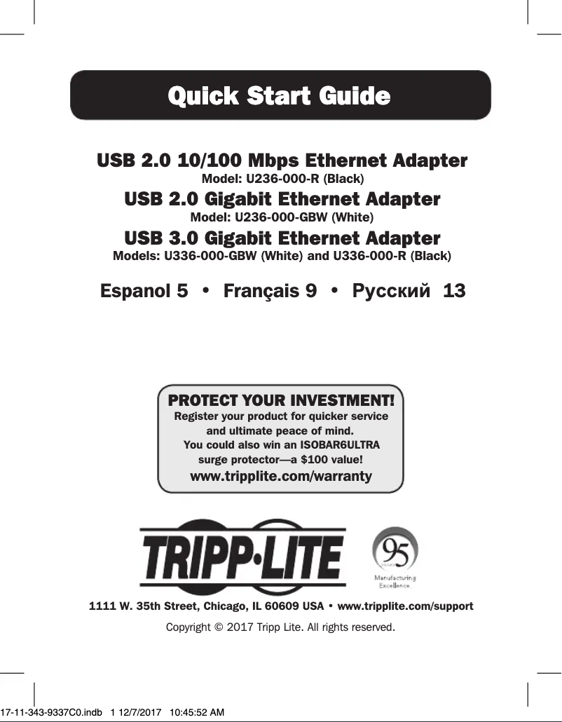 Página 1 del manual Manual de usuario Tripp Lite U336-000-GBW