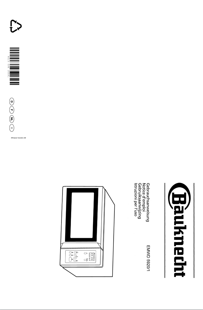 Page 1 de la notice Manuel utilisateur Bauknecht EMWD 59201 IN