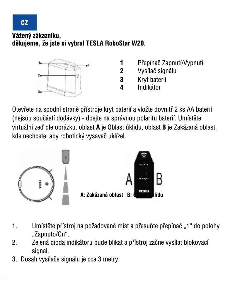 Página 1 del manual Manual de usuario Tesla RoboStar W20