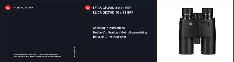 Page 1 de la notice Manuel utilisateur Leica Geovid 42 BRF