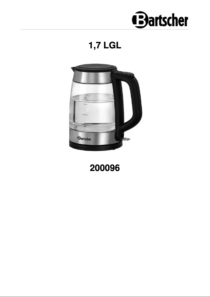 Page n°1 - Manuel utilisateur Bartscher 200096