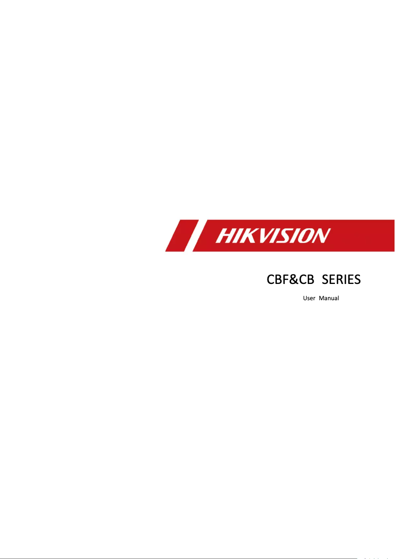 Page n°1 - Manuel utilisateur Hikvision DS-D4429RI-CBF