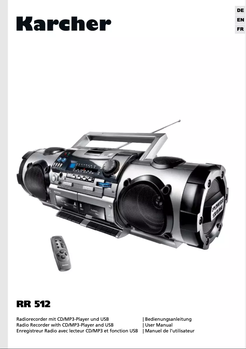 Página 1 del manual Manual de usuario Karcher Audio RR 512