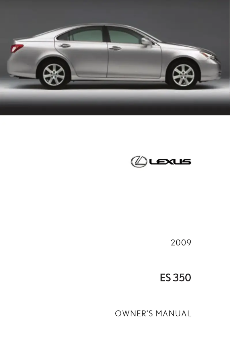 Página 1 del manual Manual de usuario Lexus ES 350 (2009)