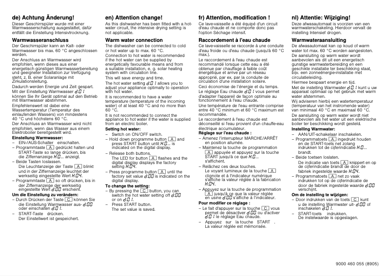 Page 1 de la notice Manuel utilisateur Siemens SN 64M001