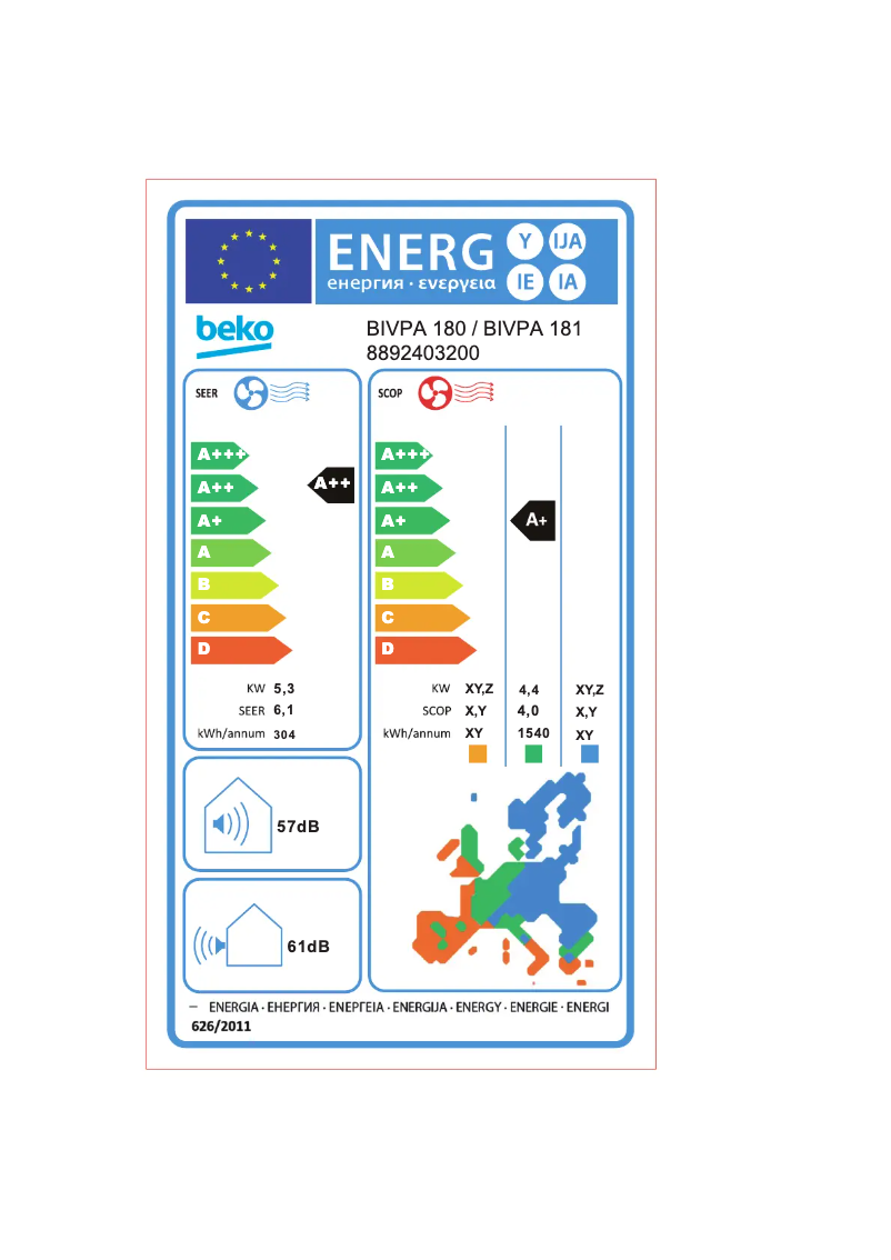 Image de la première page du manuel de l'appareil BIVPA 180