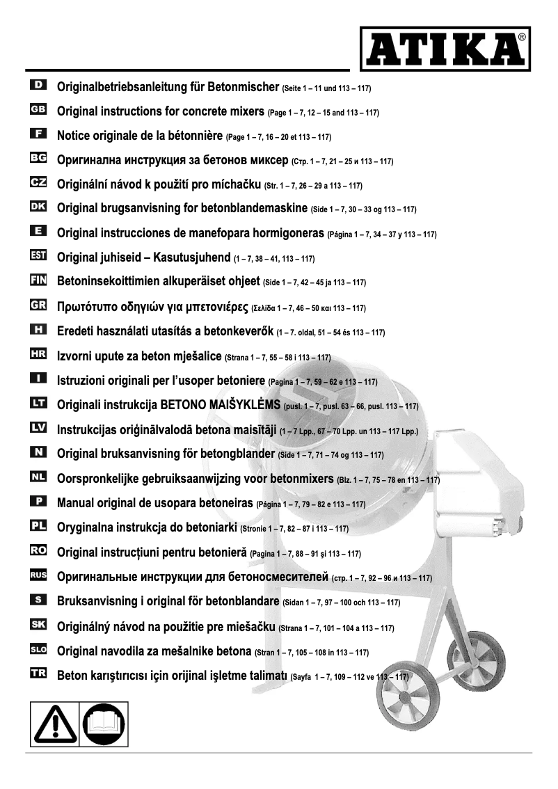 Page n°1 - Manuel utilisateur ATIKA Profi 145 S FB