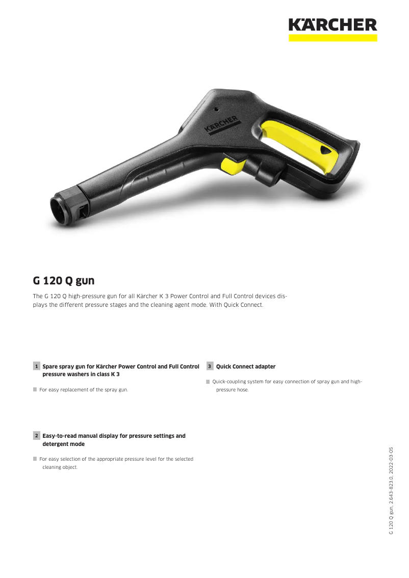 Página 1 del manual Manual de usuario Kärcher G 120 Q