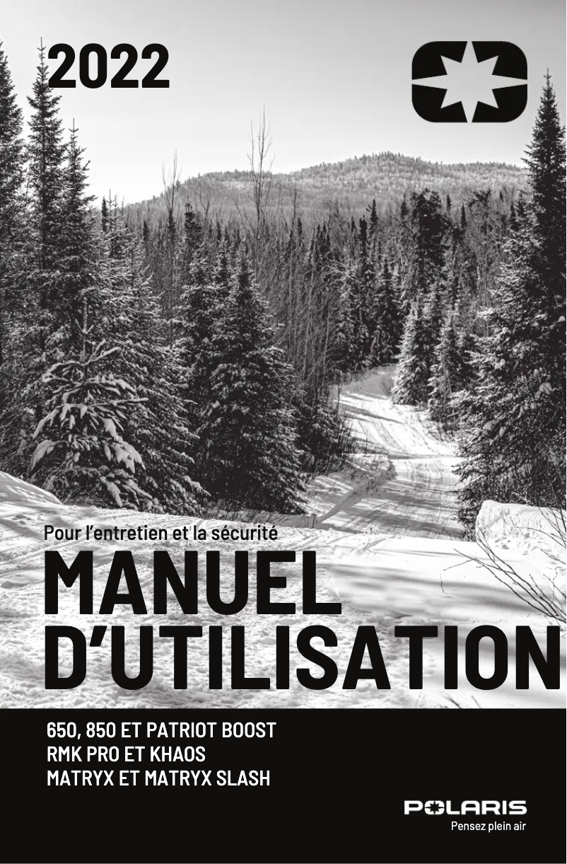Page n°1 - Manuel utilisateur Polaris 850 RMK Khaos Slash 163 (2022)