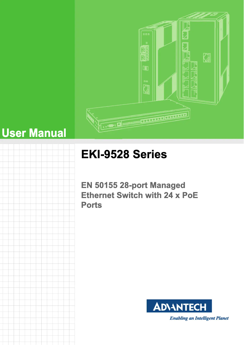 Page n°1 - Manuel utilisateur Advantech EKI-9528G-4GMPW-A