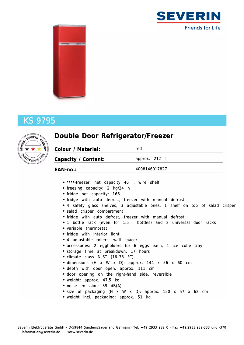 Image de la première page du manuel de l'appareil KS 9795