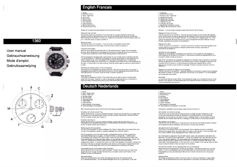 Page n°1 - Manuel utilisateur Davis 1360