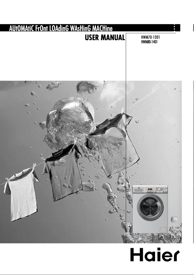 Page 1 de la notice Manuel utilisateur Haier HWM70-1201