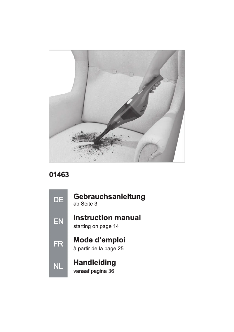 Imagen de la primera página del manual del dispositivo 01463