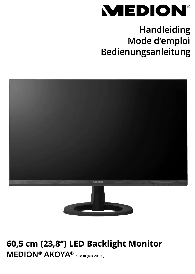 Page 1 de la notice Manuel utilisateur Medion Akoya P55830 MD 20830