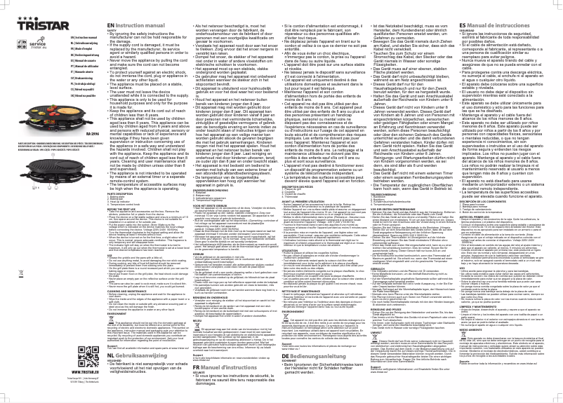 Image de la première page du manuel de l'appareil RA-2996PE