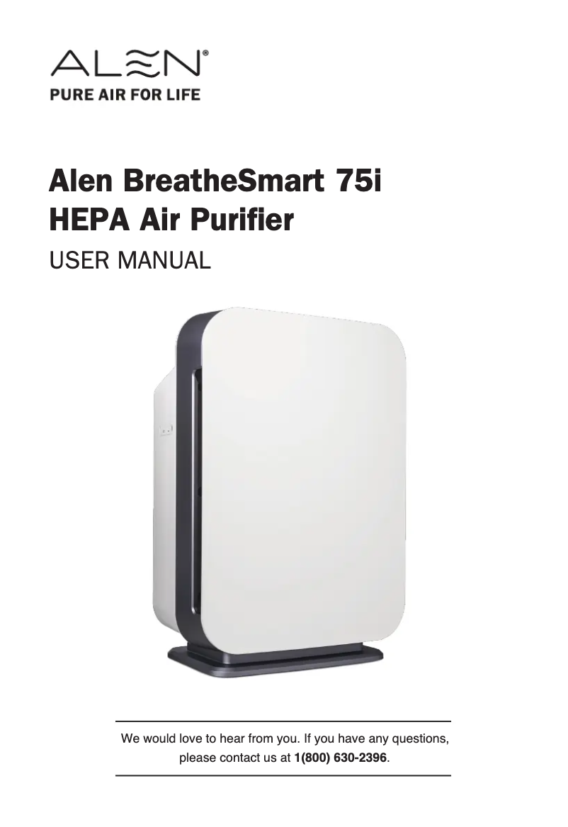 Page n°1 - Manuel utilisateur Alen BreatheSmart 75i