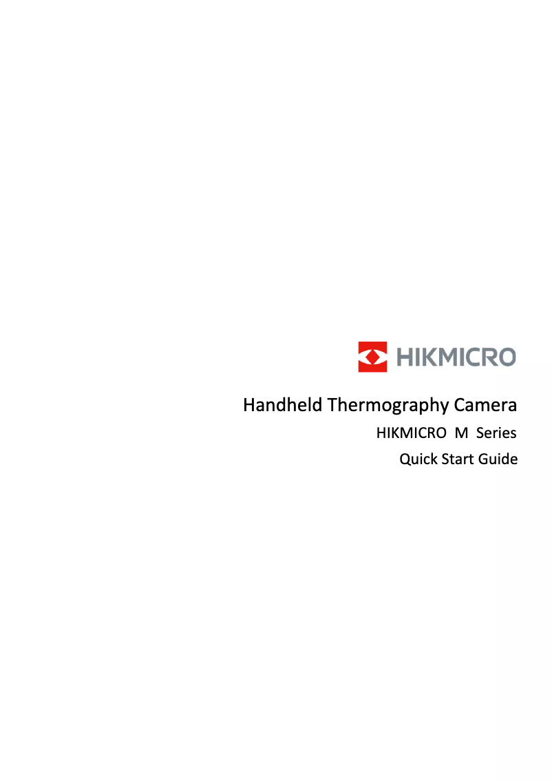 Page n°1 - Manuel utilisateur Hikmicro M11W