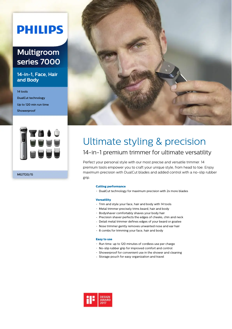 Imagen de la primera página del manual del dispositivo Series 7000 MG7720