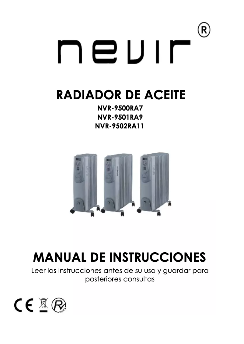 Page n°1 - Manuel utilisateur Nevir NVR-9500RA7