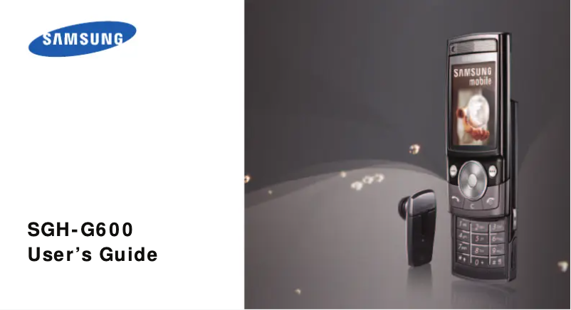 Page n°1 - Mode d'emploi Samsung SGH-G600G