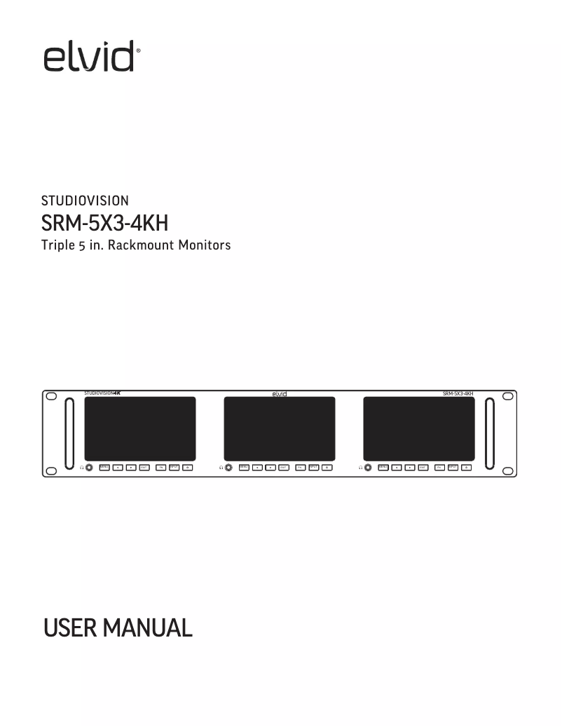 Page n°1 - Manuel utilisateur Elvid StudioVision SRM-5X3-4KH