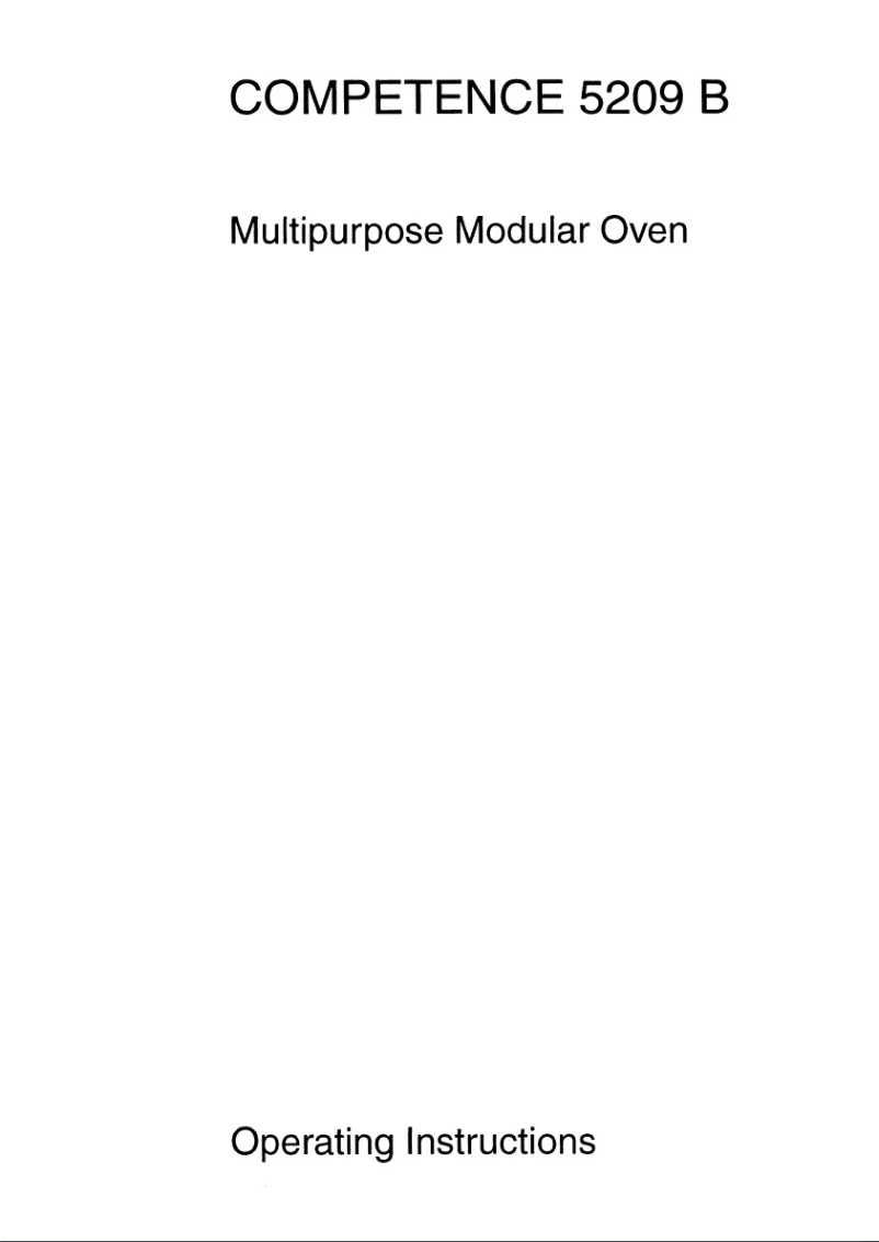 Image de la première page du manuel de l'appareil Competence 5209 V